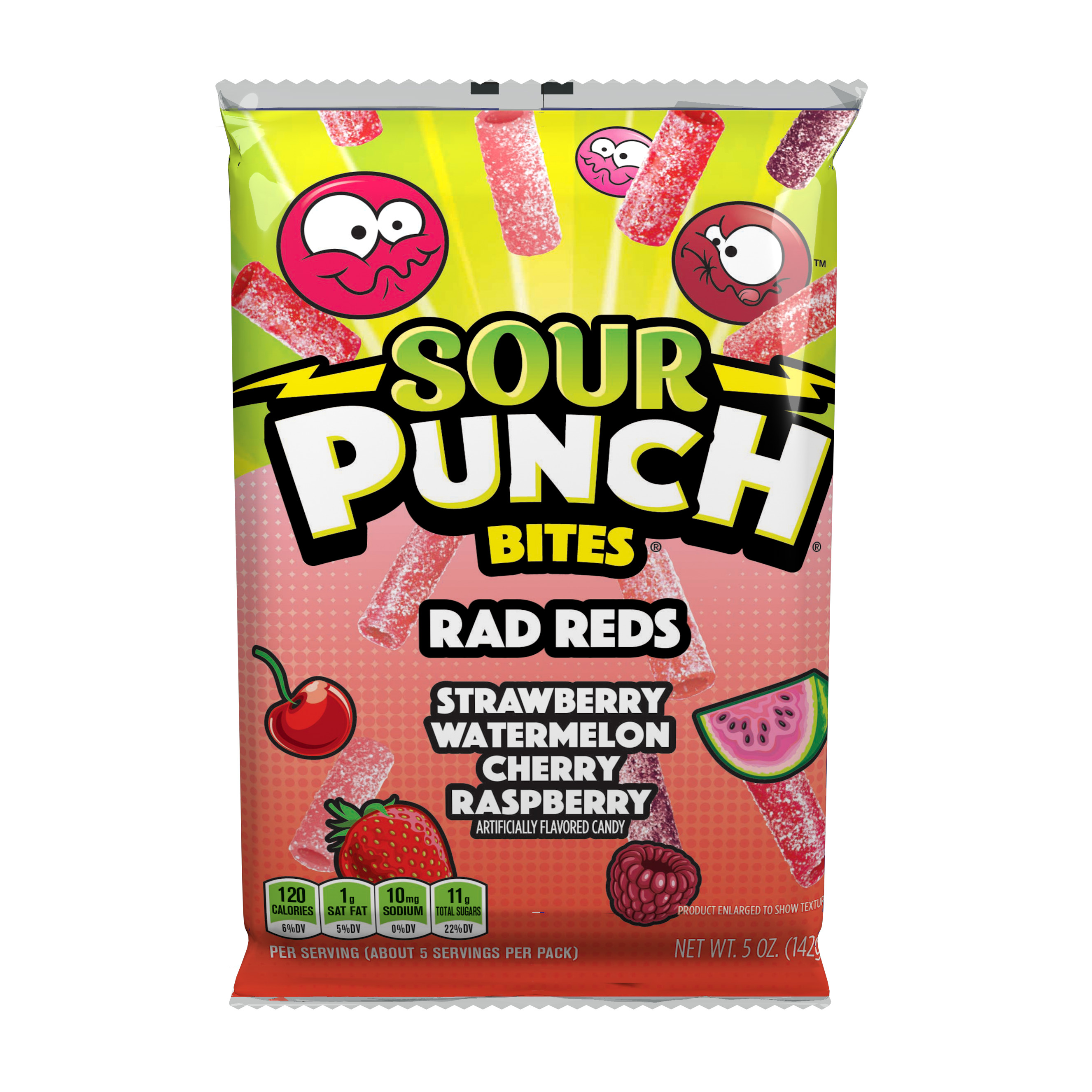 Sour Punch Rad Reds Bites Peg 5oz 1/12ct