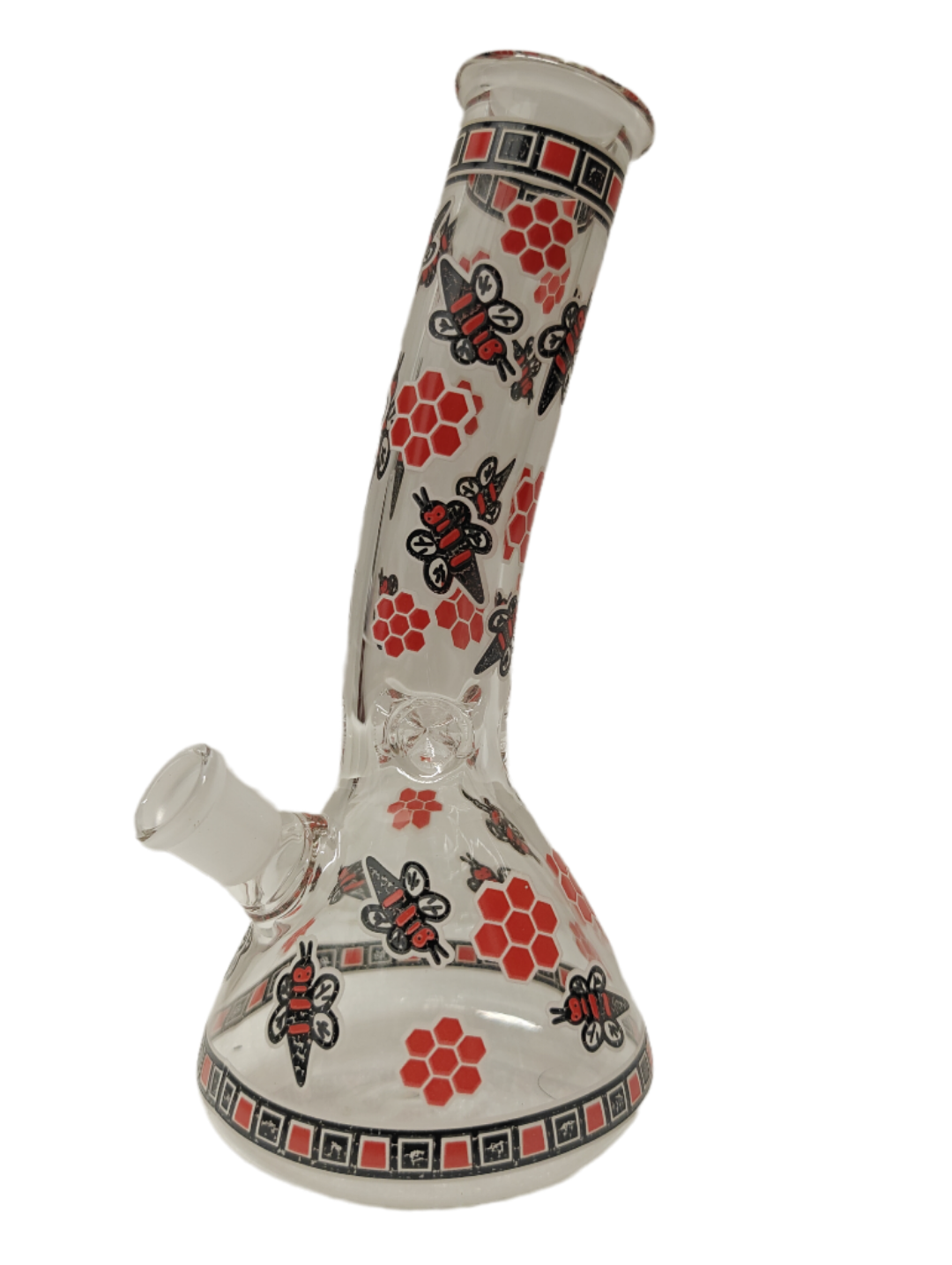 Honey Bee Honeycomb Glass Bong