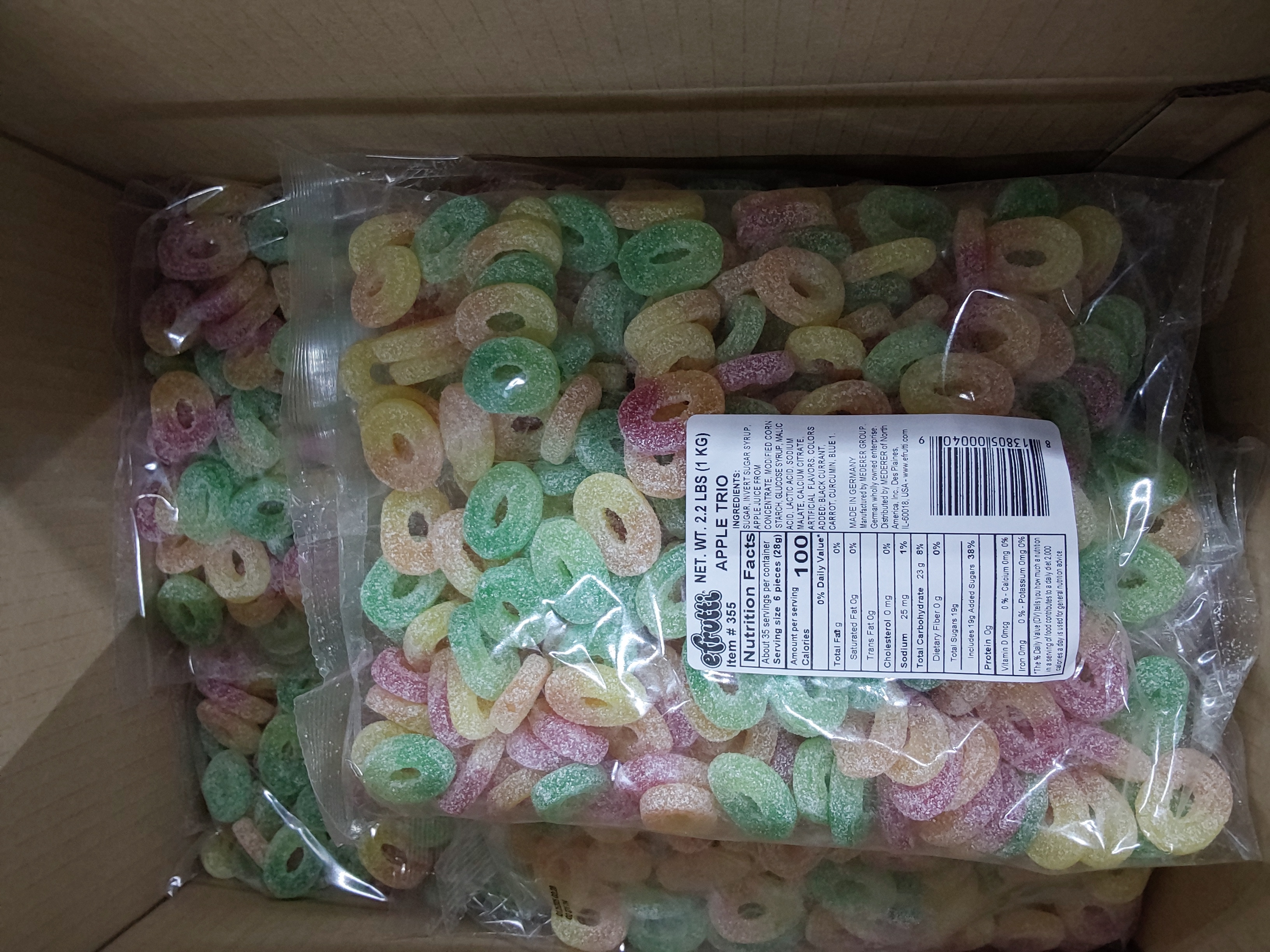 efrutti Bulk Apple Trio 2.2lbs 1/8ct