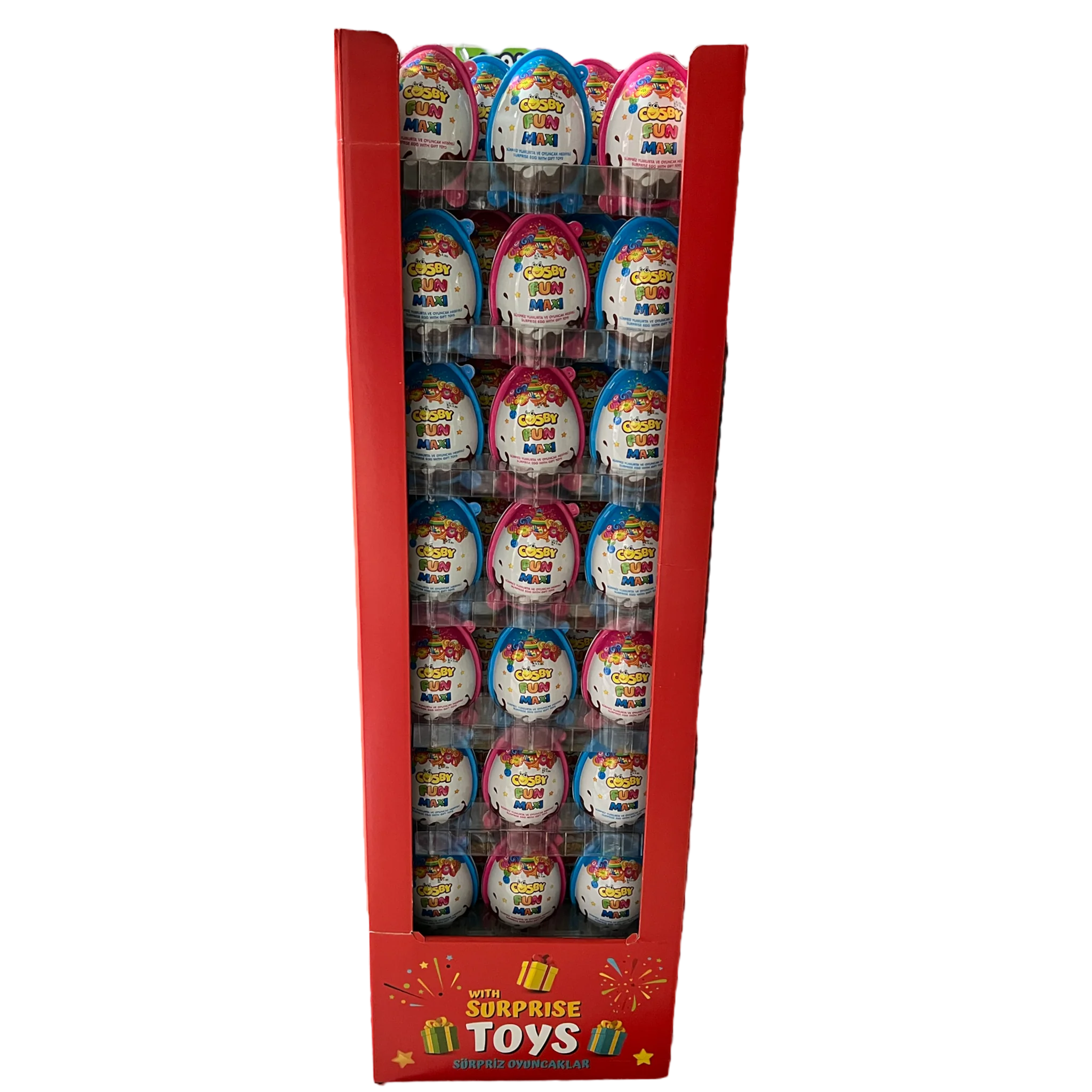 Cosby fun maxi Stand with surprise eggs 56 pcs