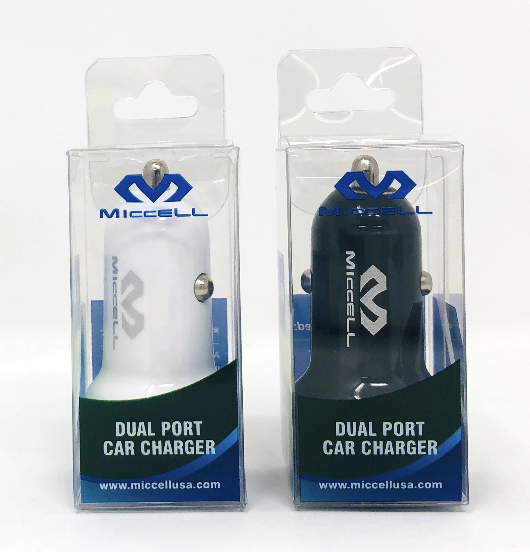 S1909 Miccell DUAL Port CAR Charger (VQ-C03) PVC Pack (na)