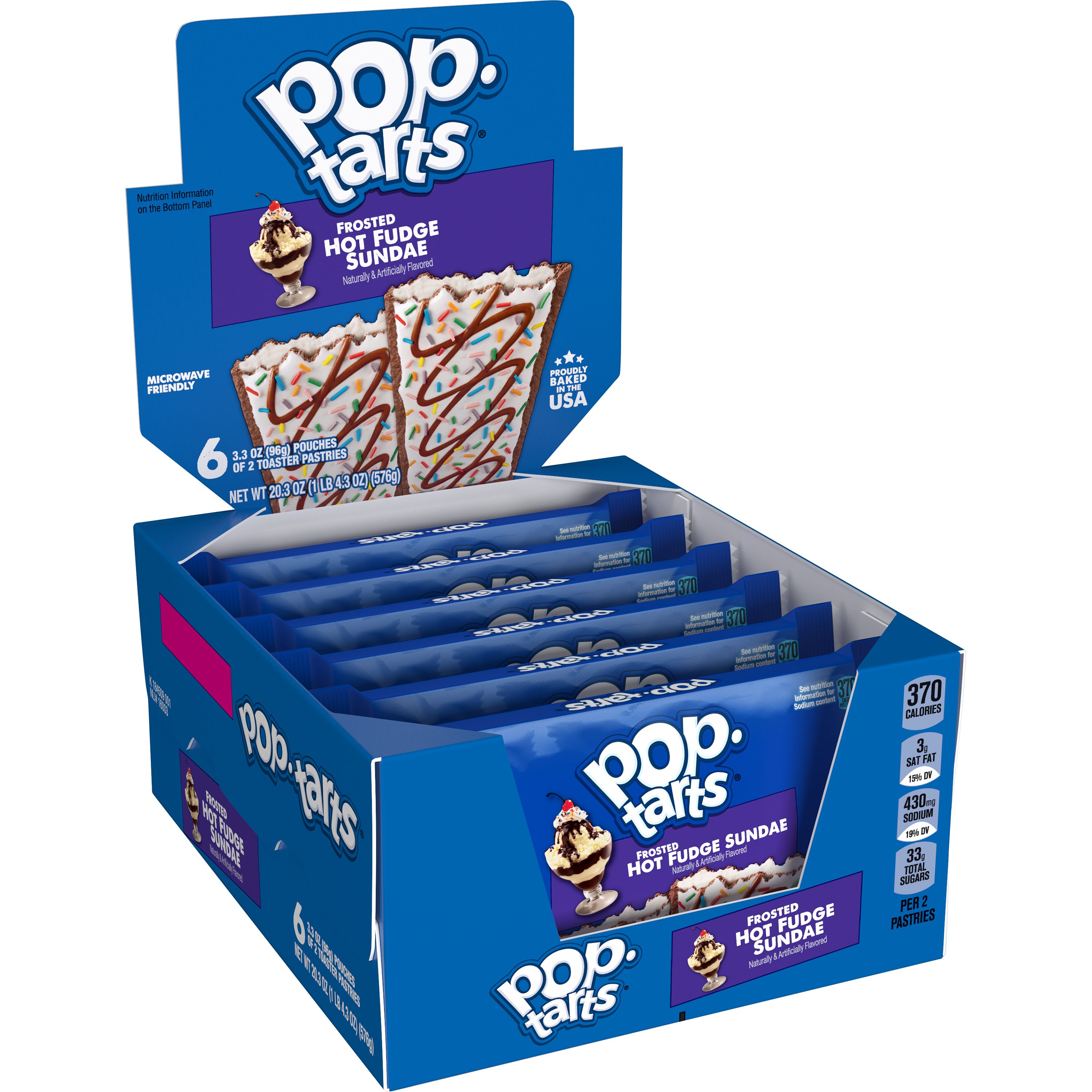 Pop Tarts 2Pk Frstd Hot Fudge Sundae 3.38oz 12/6ct