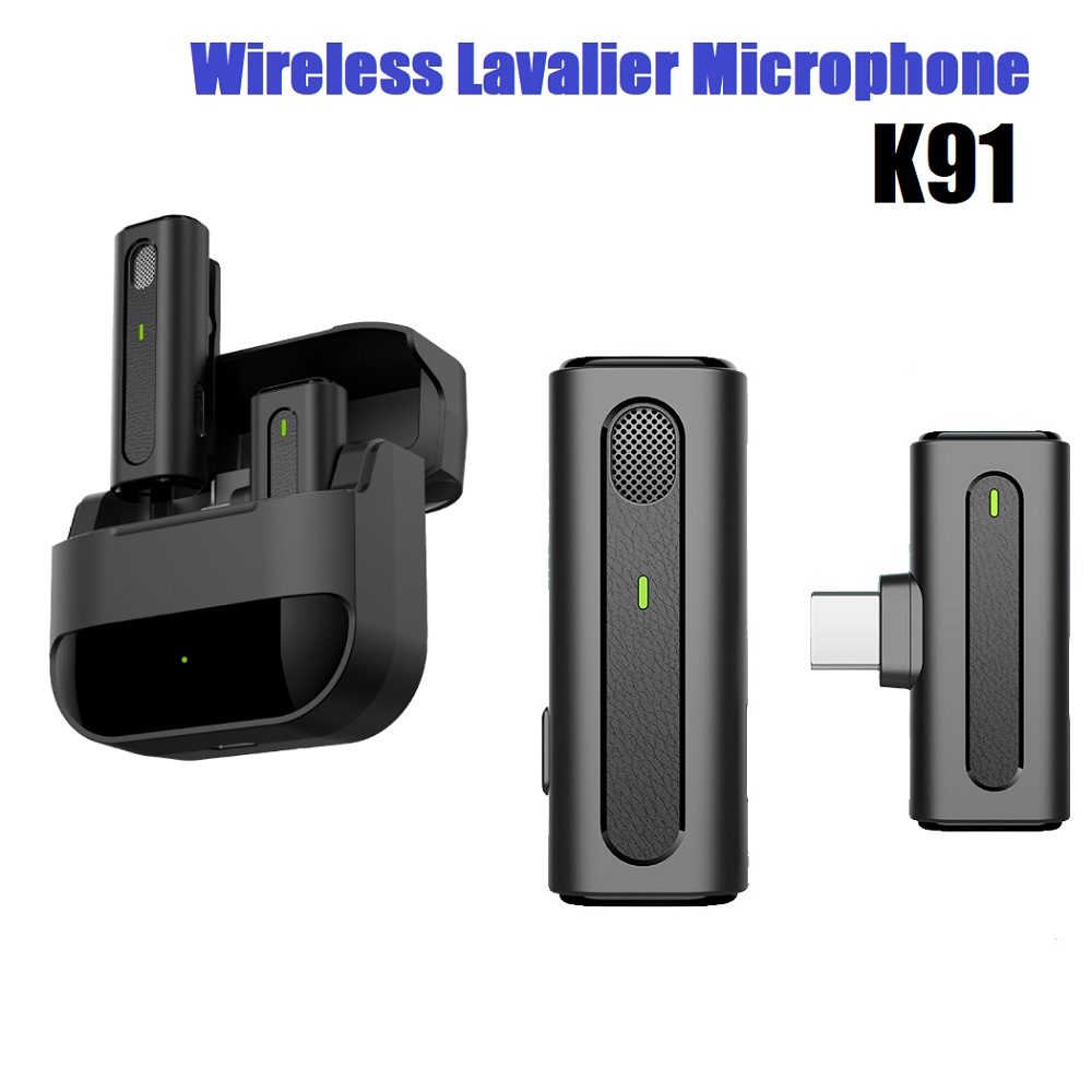 S2044 K91 Wireless 2.4G Lavalier Microphone w/ Charging Case (Tiktok/YT)_SUB-Type-C