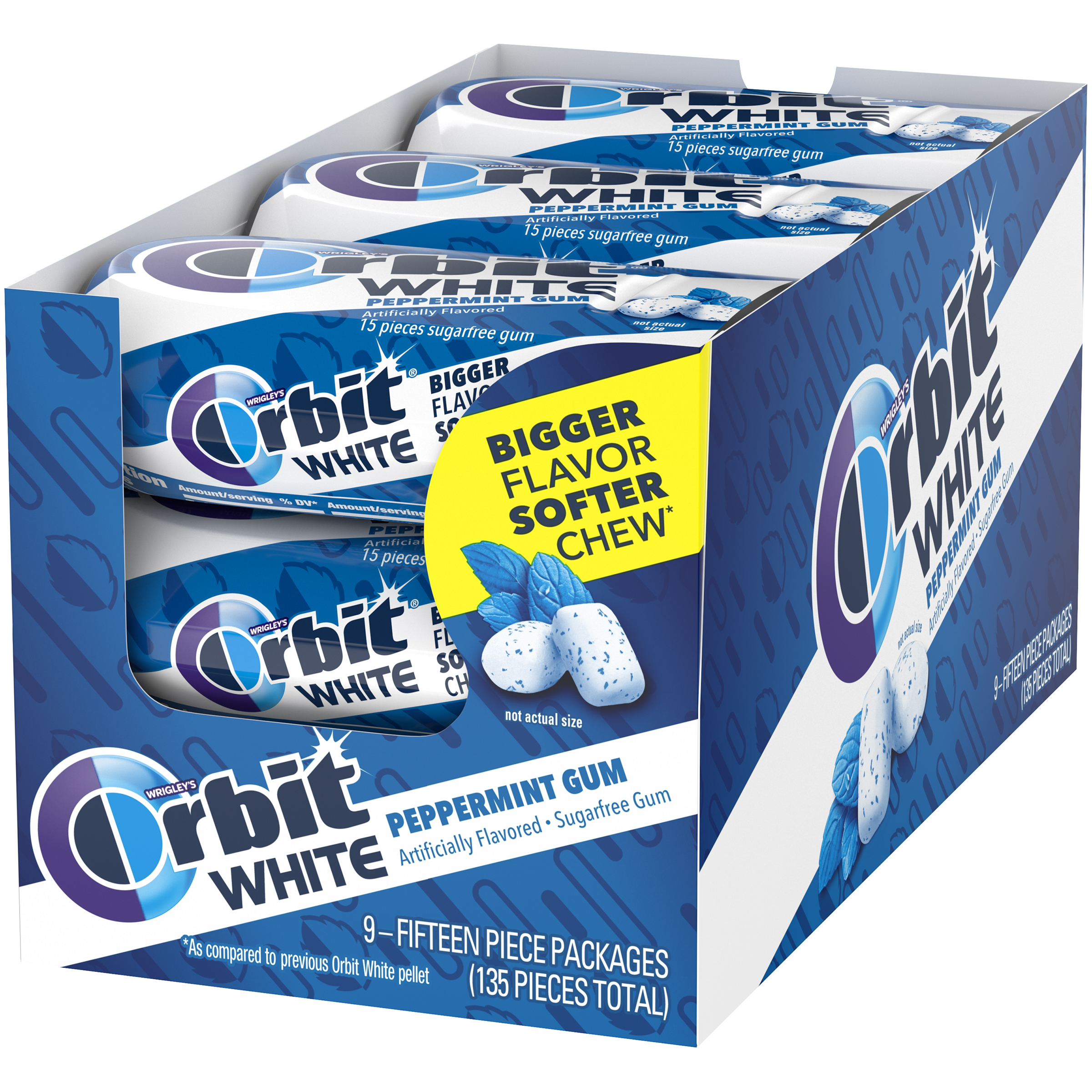 Orbit White 15 Piece Peppermint/9ct