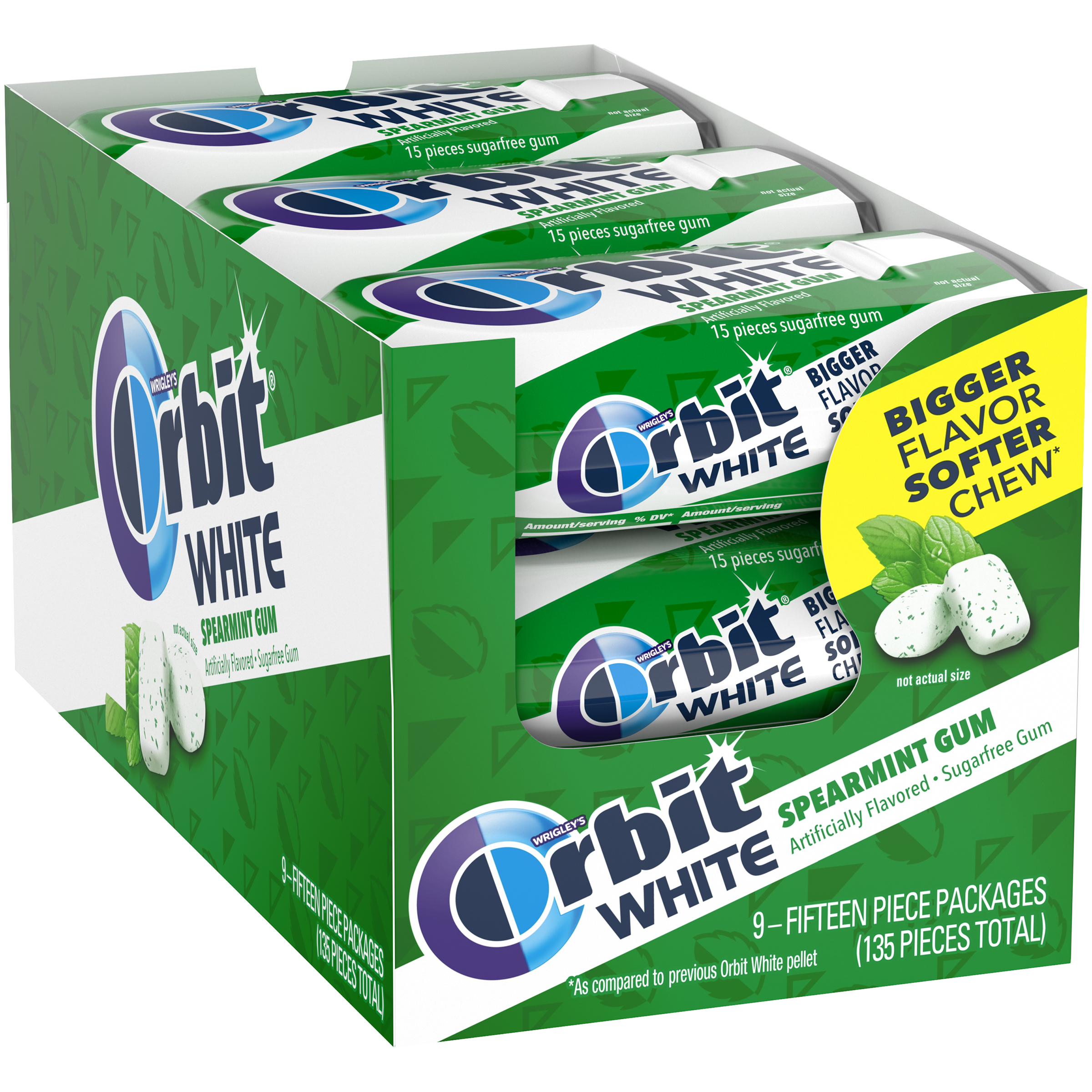 Orbit White 15 Piece Spearmint /9ct
