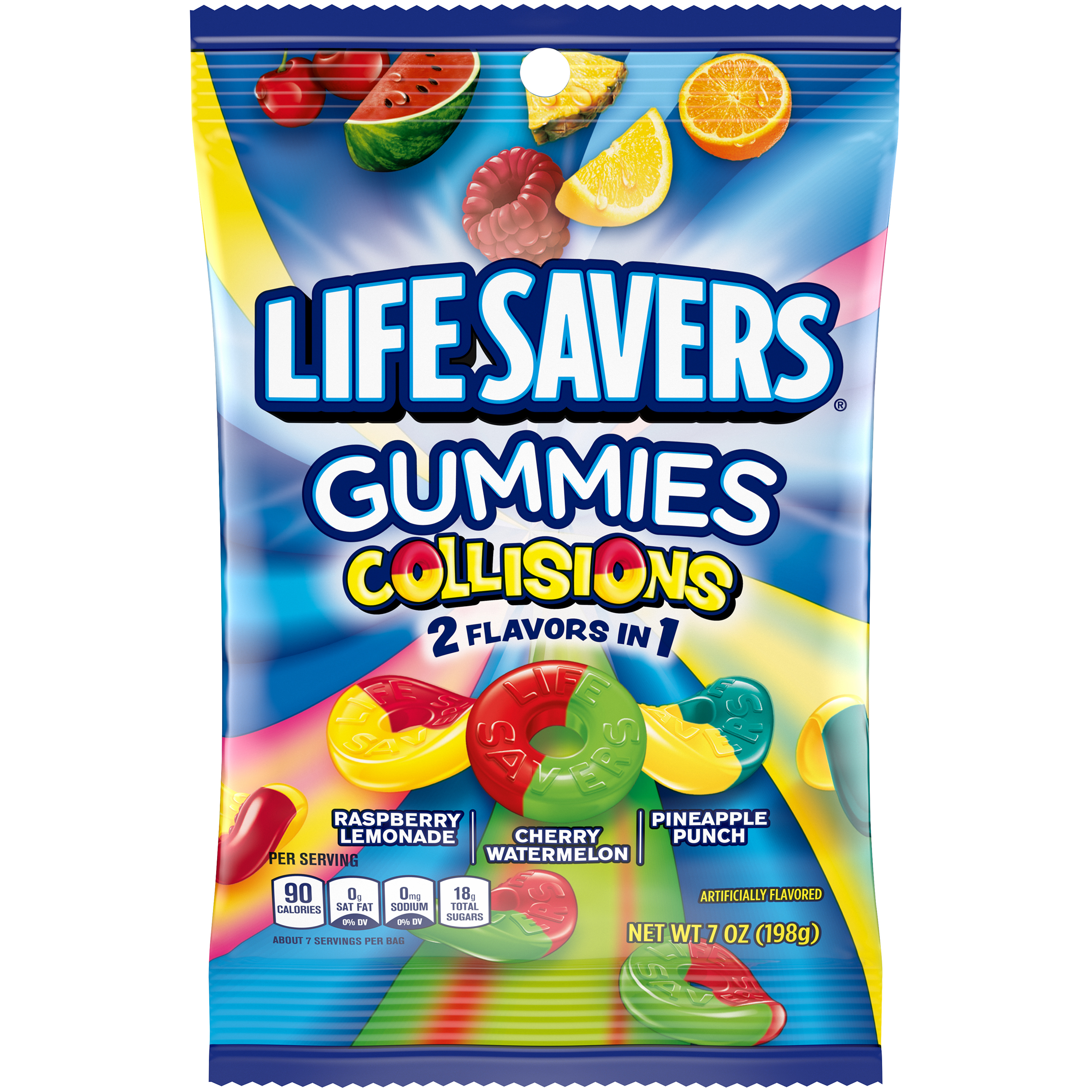 Lifesavers Peg Bag Gummies Collisions 7oz 1/12ct