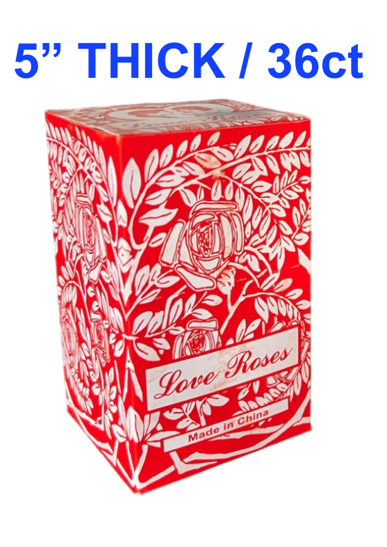 S2640 Love Rose Glass Pipe 5" THICK 36pcs in a box