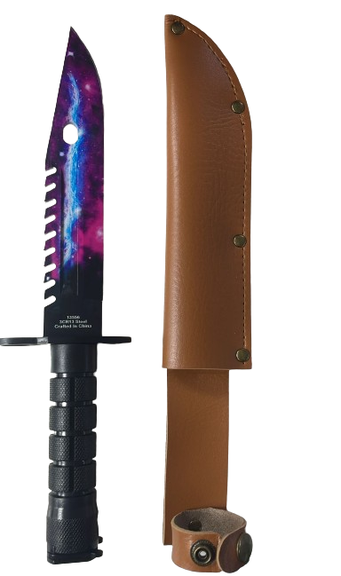 12" ABS HANDLE , H/K RAINBOW / PURPLE BLADE