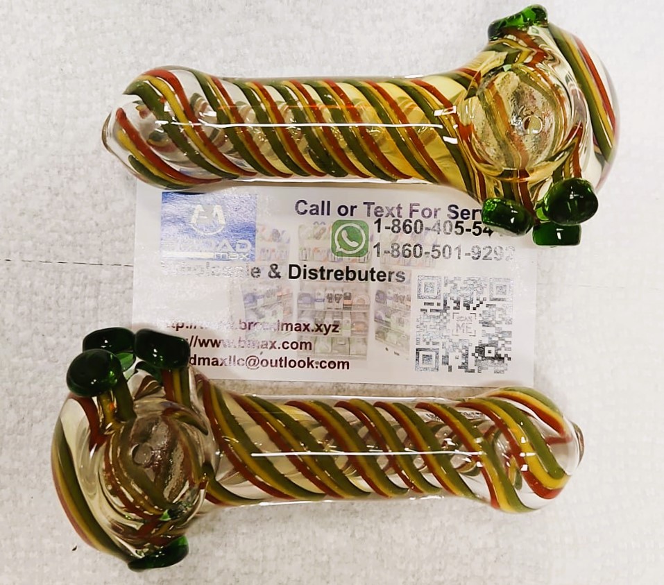 4" RASTA WITH SILVER HAND PIPE