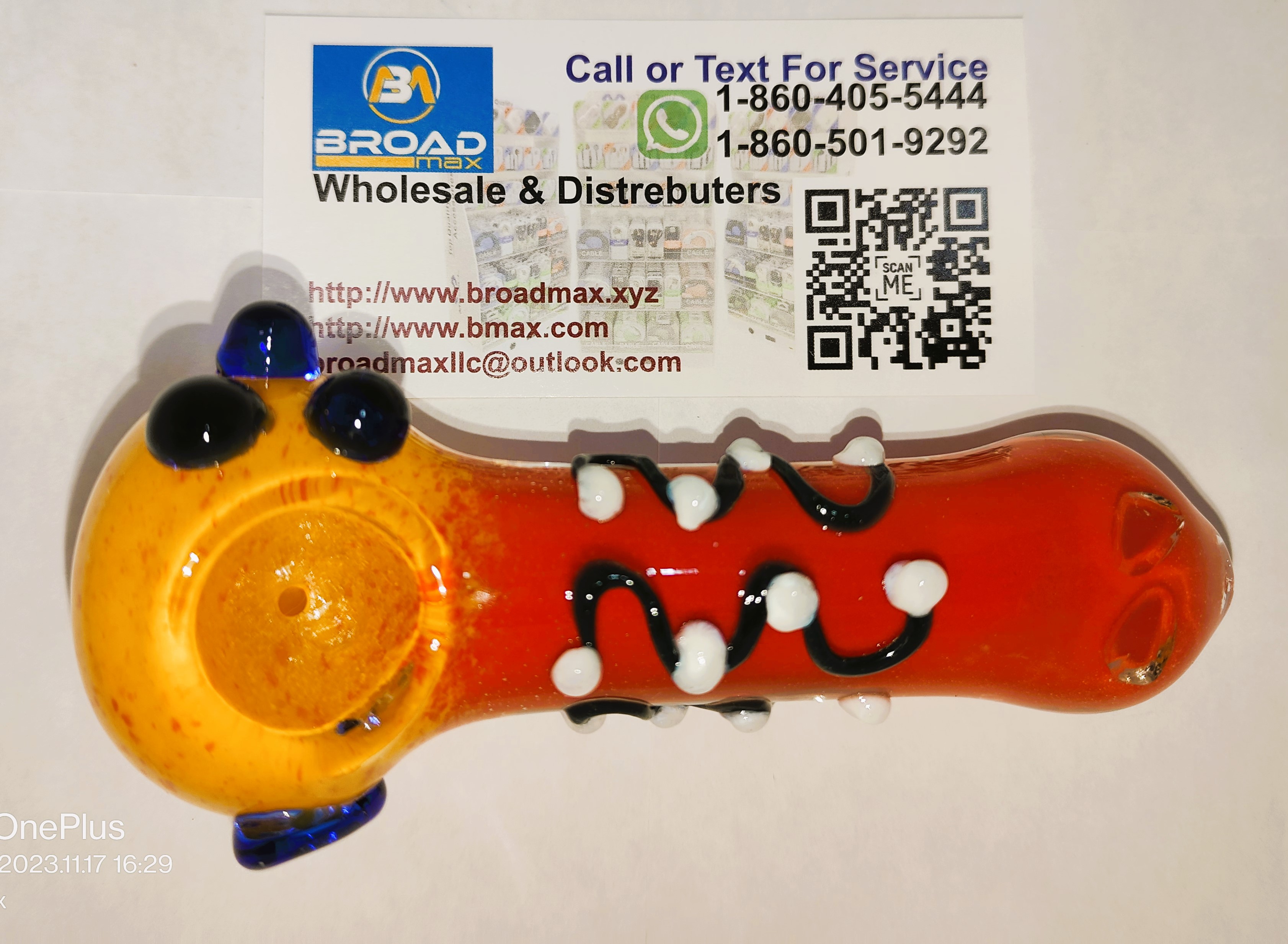 4" DUBBLE FRIT AND HAND ARTICLE