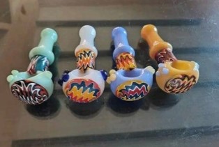 4" SLIME WITH STICKER HAND PIPE