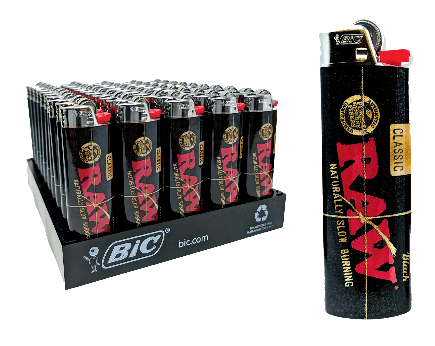 BIC Big Lighters Raw BLACK