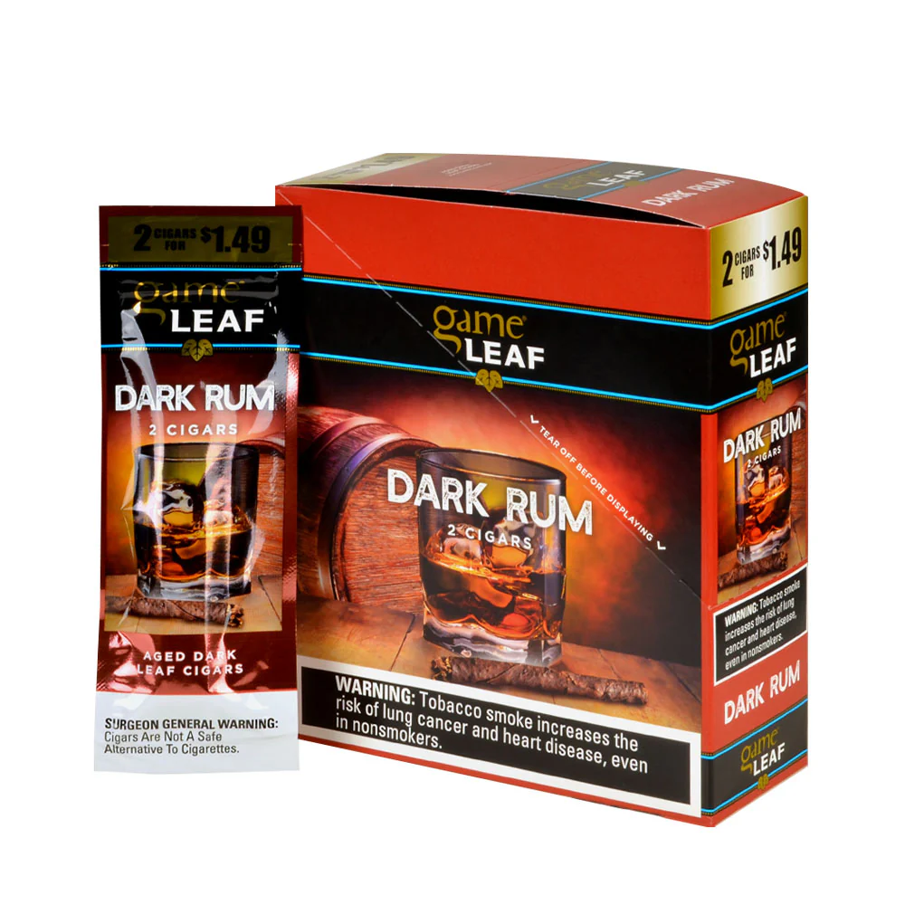 GAME CIGARILLOS - GAME LEAF 2PK 1.49 DARK RUM