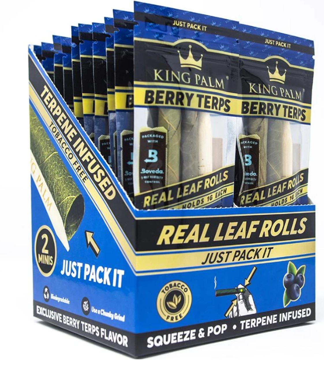 King Palm Wraps Mini Rolls Berry Terps 20Ct/2