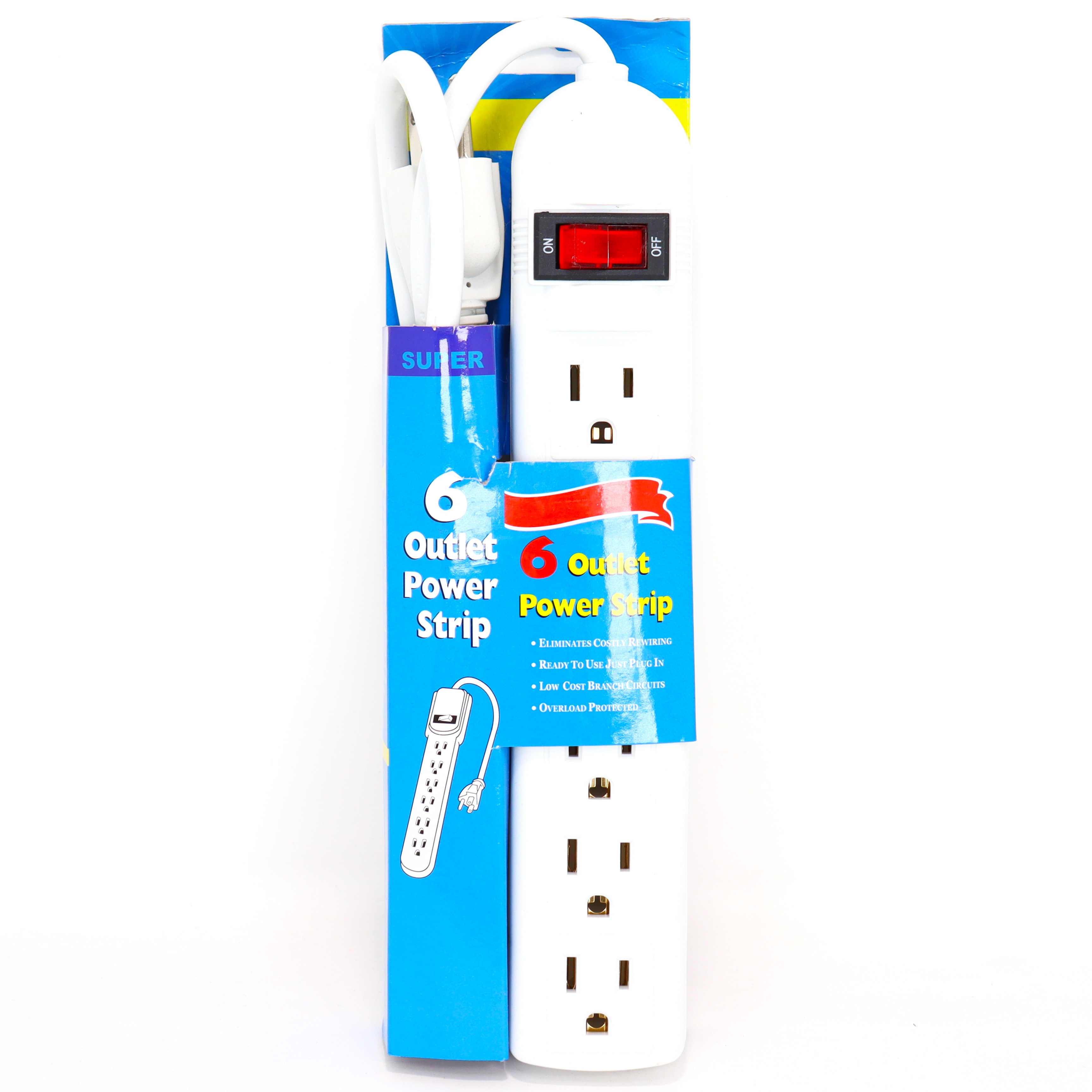 S2005 6-Outlet Power Strip Surge Protector w/ 3ft Cord