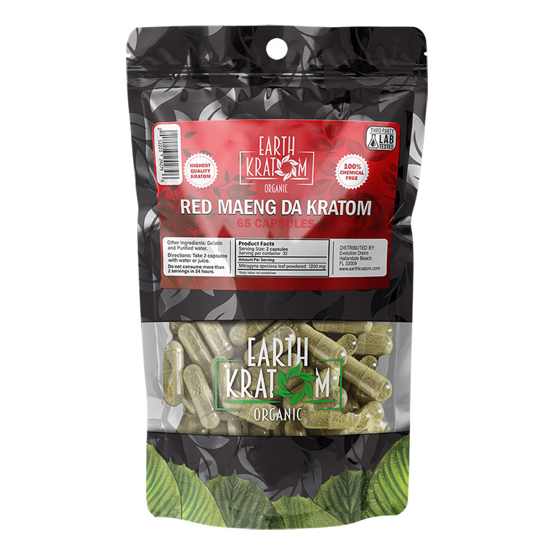 65ct Red Maeng Da Kratom Capsules