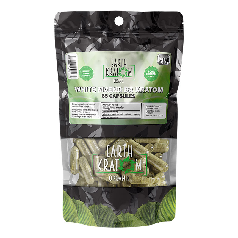 65ct White Maeng Da Kratom Capsules