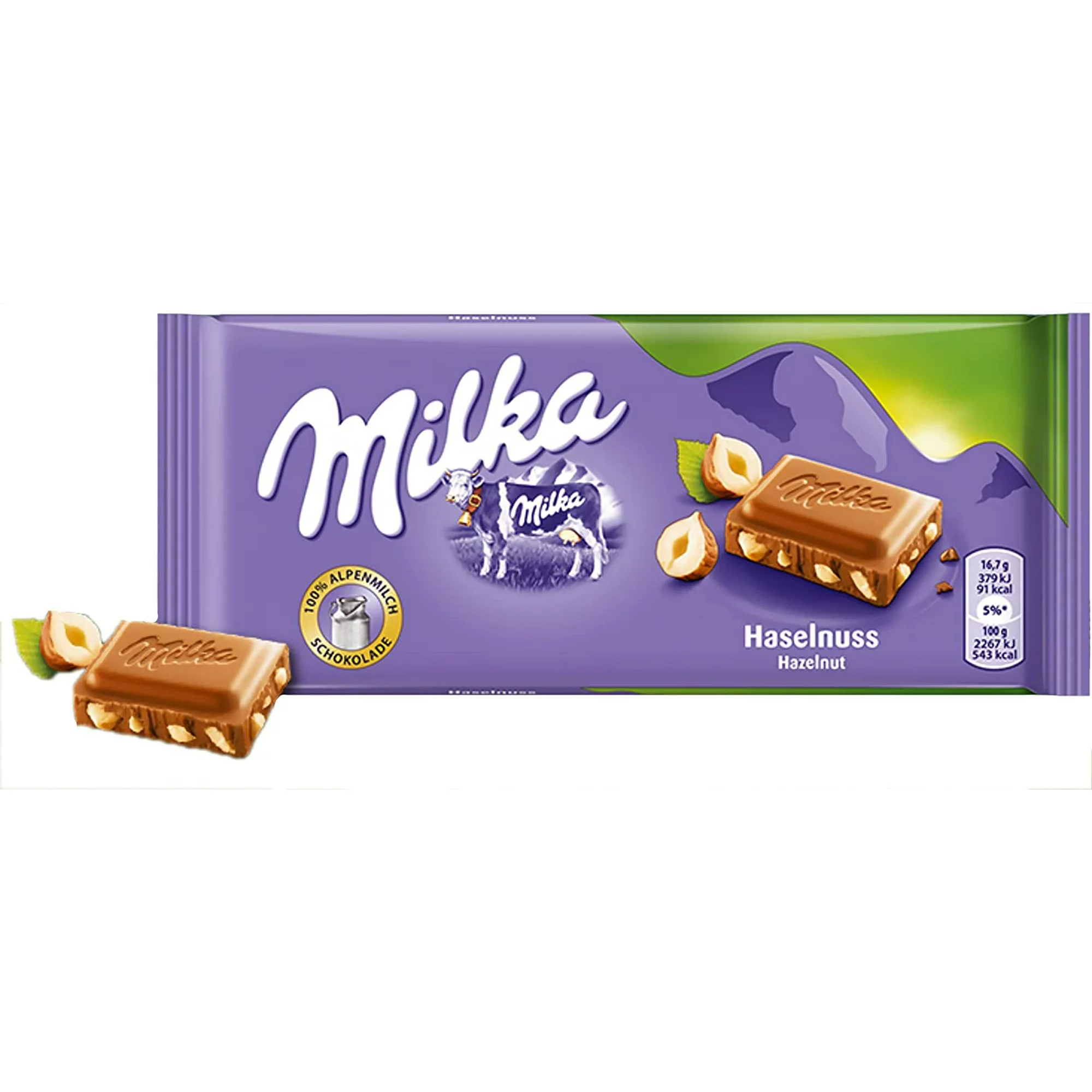MILKA WHOLE NUTS 17 / 100 G.