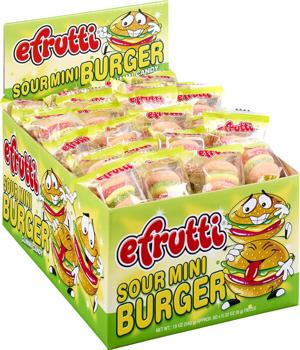 Efrutti Gummi Mini Sour Burger .32oz 8/60ct