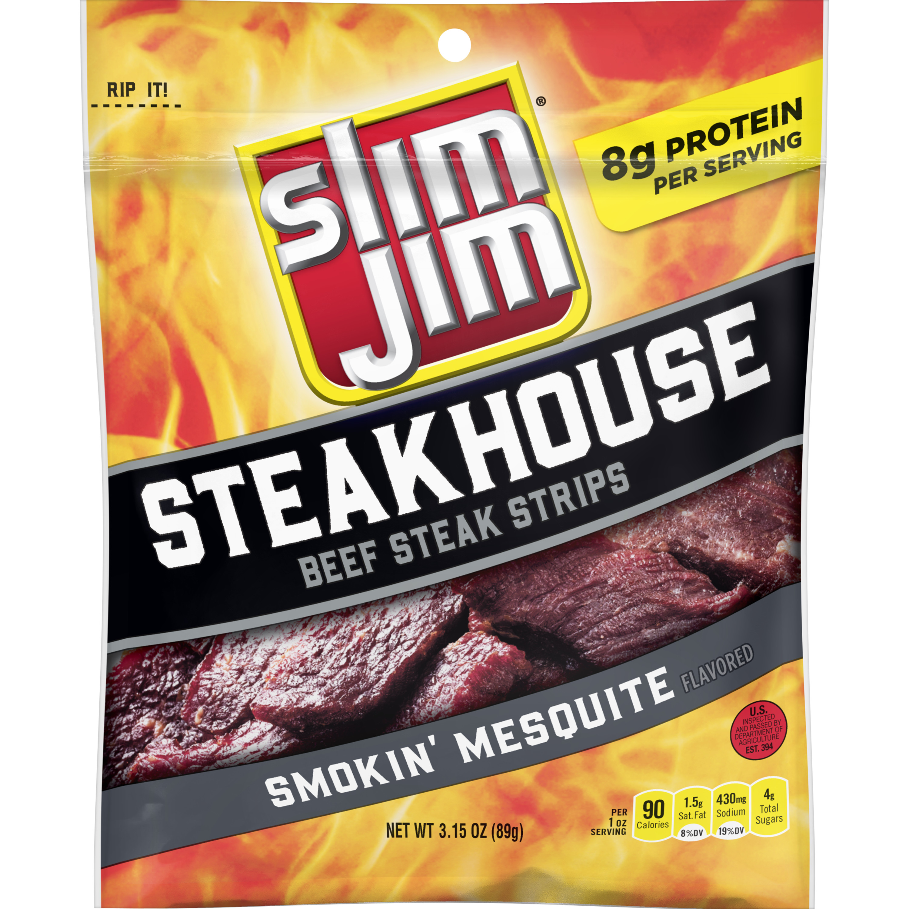 Slim Jim  Steakhouse Mesquite Jerky 3.15oz Unpriced